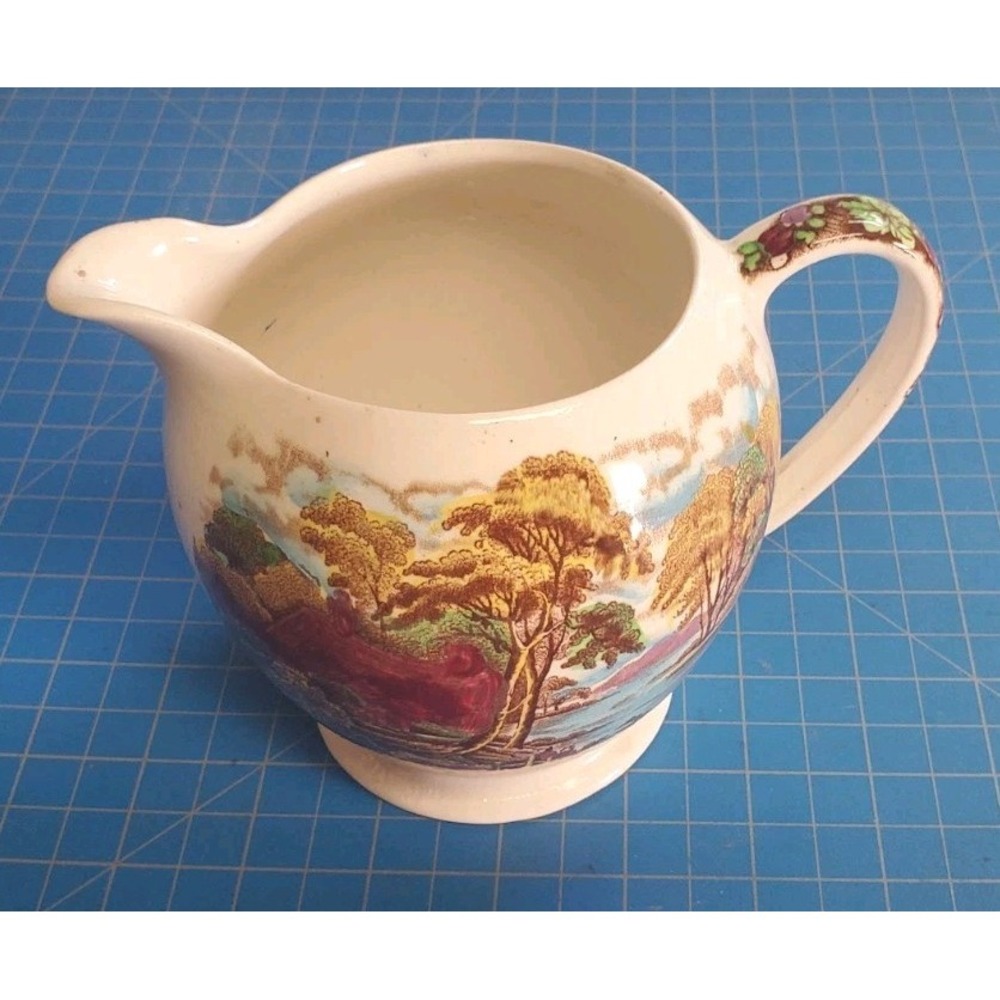 Vintage Sadler England Ceramic Scenic Landscape Milk/Creamer Jug 1940s